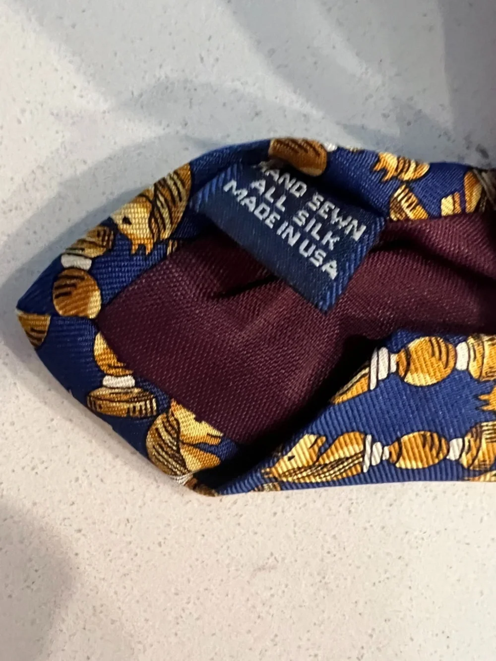 Jos A. Bank Executive Collection Blue Silk Knight Chess Piece Tie